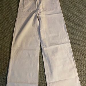 We Wore What White Twill Pants Size M. Pull on Straight Leg Quality and Stylish